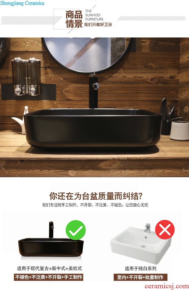 Jia depot to restore ancient ways the stage basin square art ceramic lavabo toilet wash basin basin sinks household