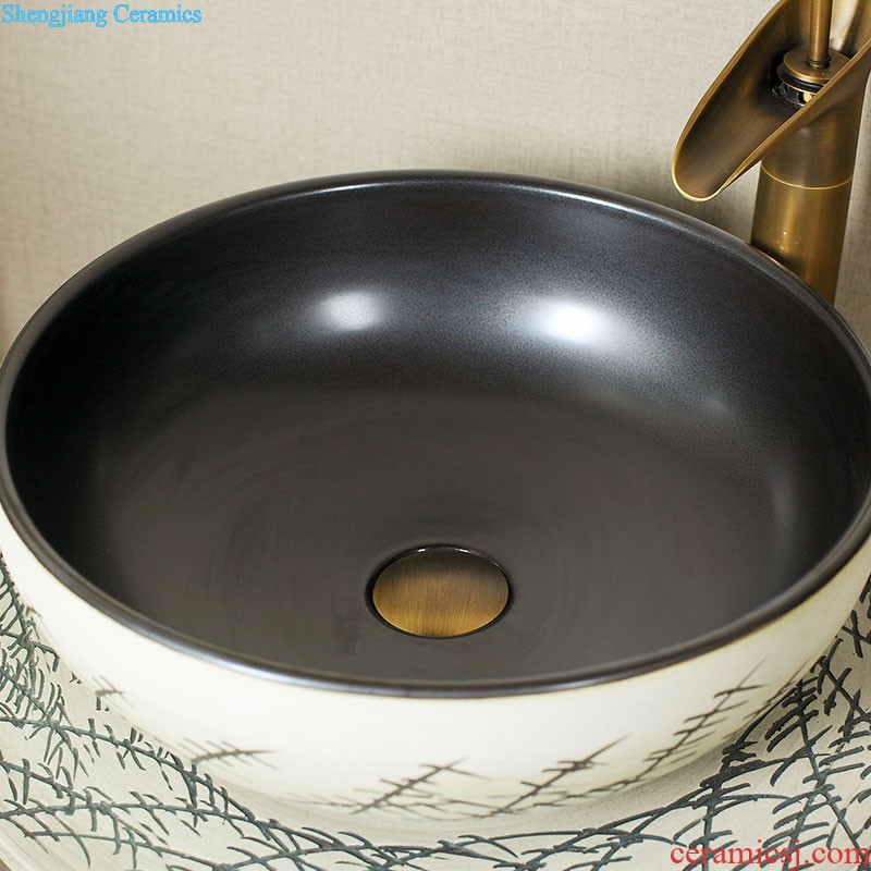 M beautiful ceramic art basin mop mop pool ChiFangYuan one-piece mop pool 42 cm diameter Indus