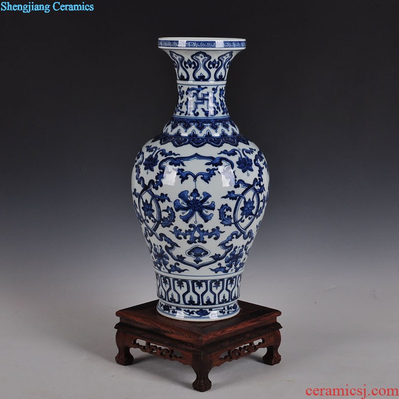 Jingdezhen ceramics hand-painted large-sized caddy ceramics Pu 'er tea tea urn storehouse and receives POTS