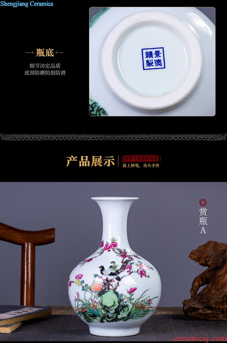 Jingdezhen ceramics furnishing articles hand-painted traditional Chinese decorative hanging dish sit plate new sitting room of Chinese style household arts and crafts