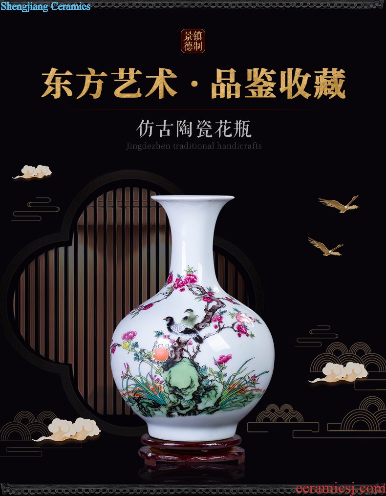 Jingdezhen ceramics furnishing articles hand-painted traditional Chinese decorative hanging dish sit plate new sitting room of Chinese style household arts and crafts