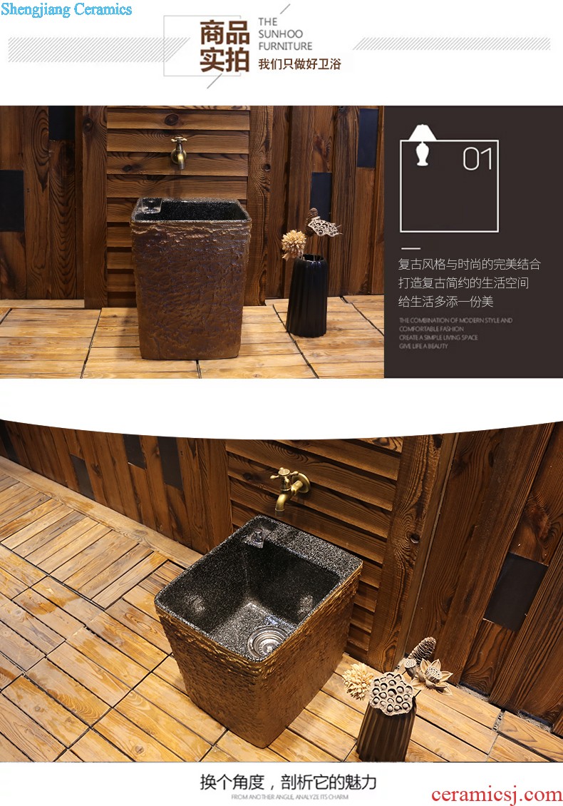 Jia depot basin of restoring ancient ways round the stage Ceramic sinks balcony sink Chinese creative toilet basin