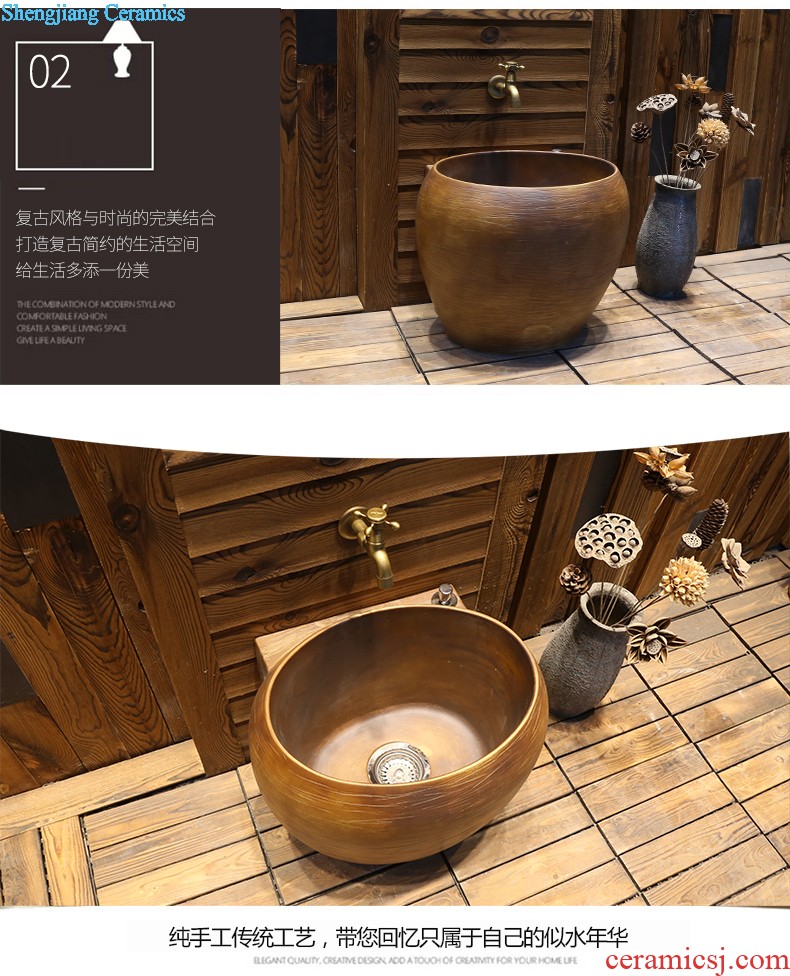 Jia depot Archaize creative hand washing dish Chinese style restoring ancient ways of ceramic toilet stage basin square art basin