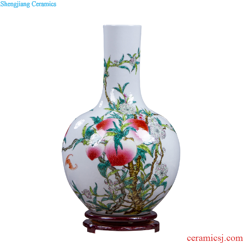 Jingdezhen ceramics master hand painted blue and white porcelain vases, flower arrangement of the sitting room porch decoration of new Chinese style furnishing articles