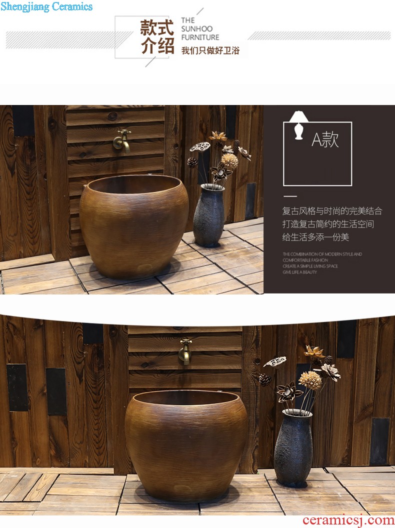 Jia depot bathroom basin character ceramic plate to wash your hands Creative arts restoring ancient ways is archaize stage basin basin basin