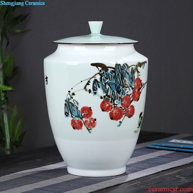 Blue and white porcelain vase, jingdezhen ceramic furnishing articles lucky bamboo handicraft classical flower arrangement porcelain household act the role ofing is tasted the living room