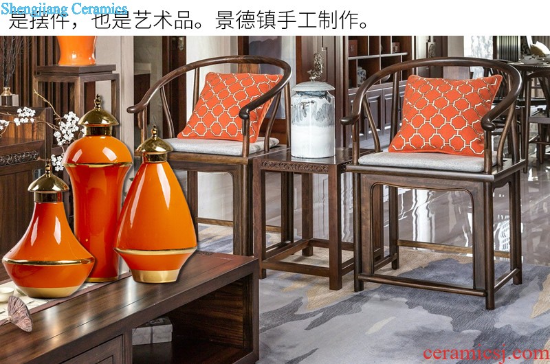 Jingdezhen ceramic hand-painted vases furnishing articles celebrity master new Chinese style household act the role ofing is tasted the sitting room porch place by hand