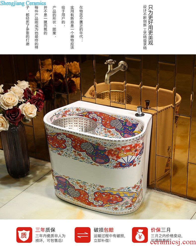 Koh larn tile neat package mail archaize of jingdezhen ceramic art basin of the basin that wash a face lavatory basin A045 on stage