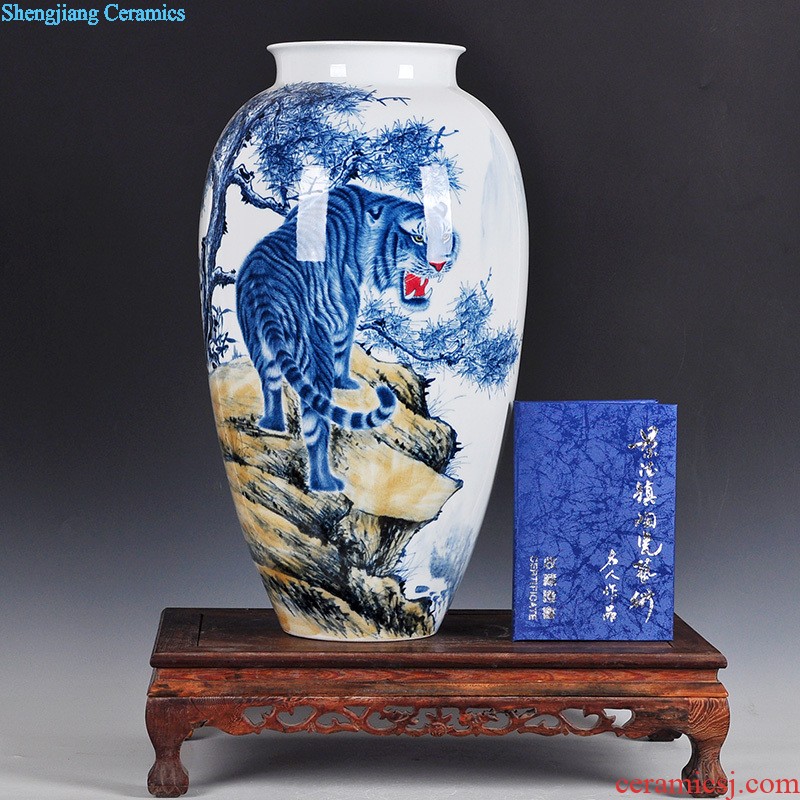 Famous art furnishing articles home sitting room adornment ikea jingdezhen ceramic vases, big flowerpot rich ancient frame decoration