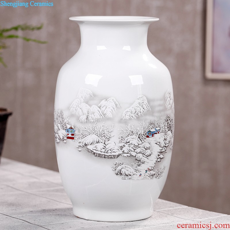 Jingdezhen ceramic vase furnishing articles creative home sitting room dry flower adornment porcelain ceramic bottle of restoring ancient ways furnishing articles