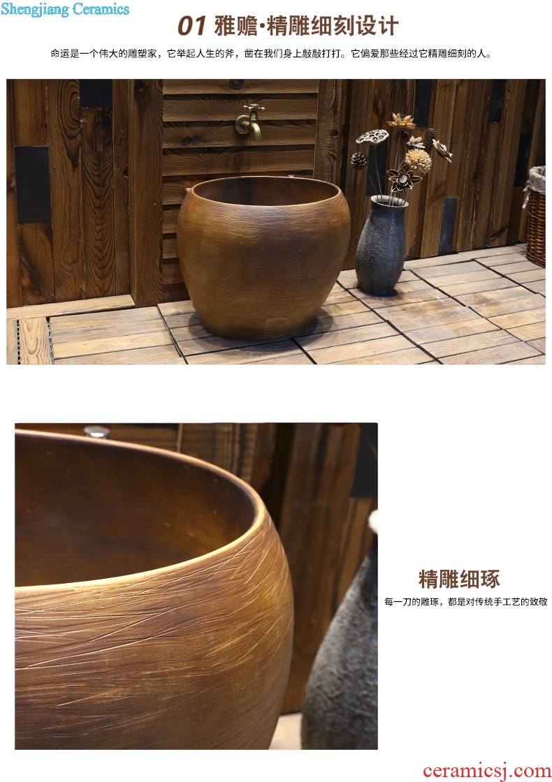 Jia depot Archaize creative hand washing dish Chinese style restoring ancient ways of ceramic toilet stage basin square art basin