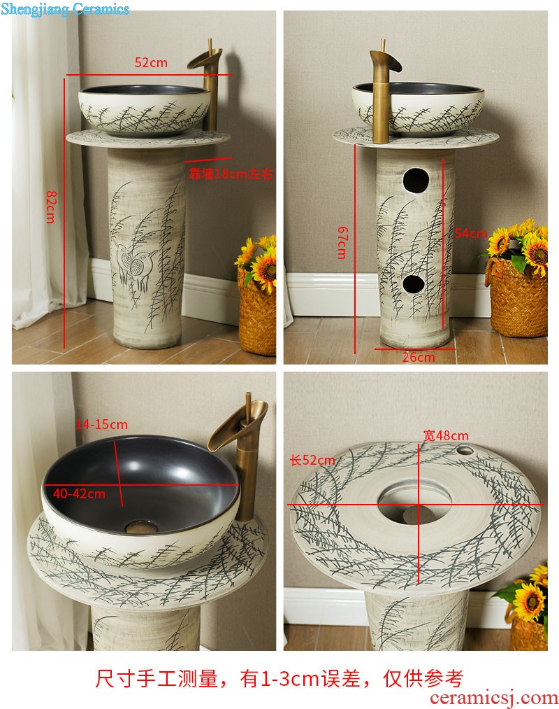 M beautiful ceramic art basin mop mop pool ChiFangYuan one-piece mop pool 42 cm diameter Indus