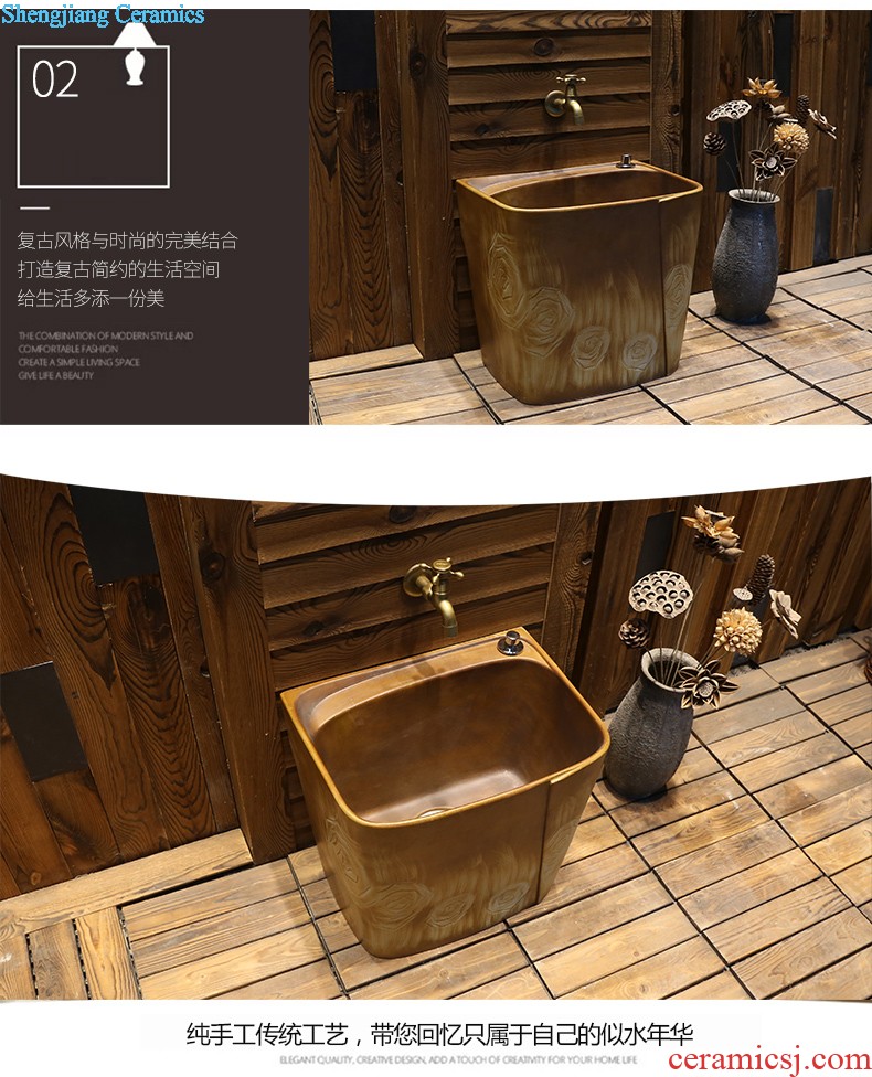 Jia depot Ceramic art stage basin of restoring ancient ways Creative Chinese lavatory toilet lavabo basin that wash a face