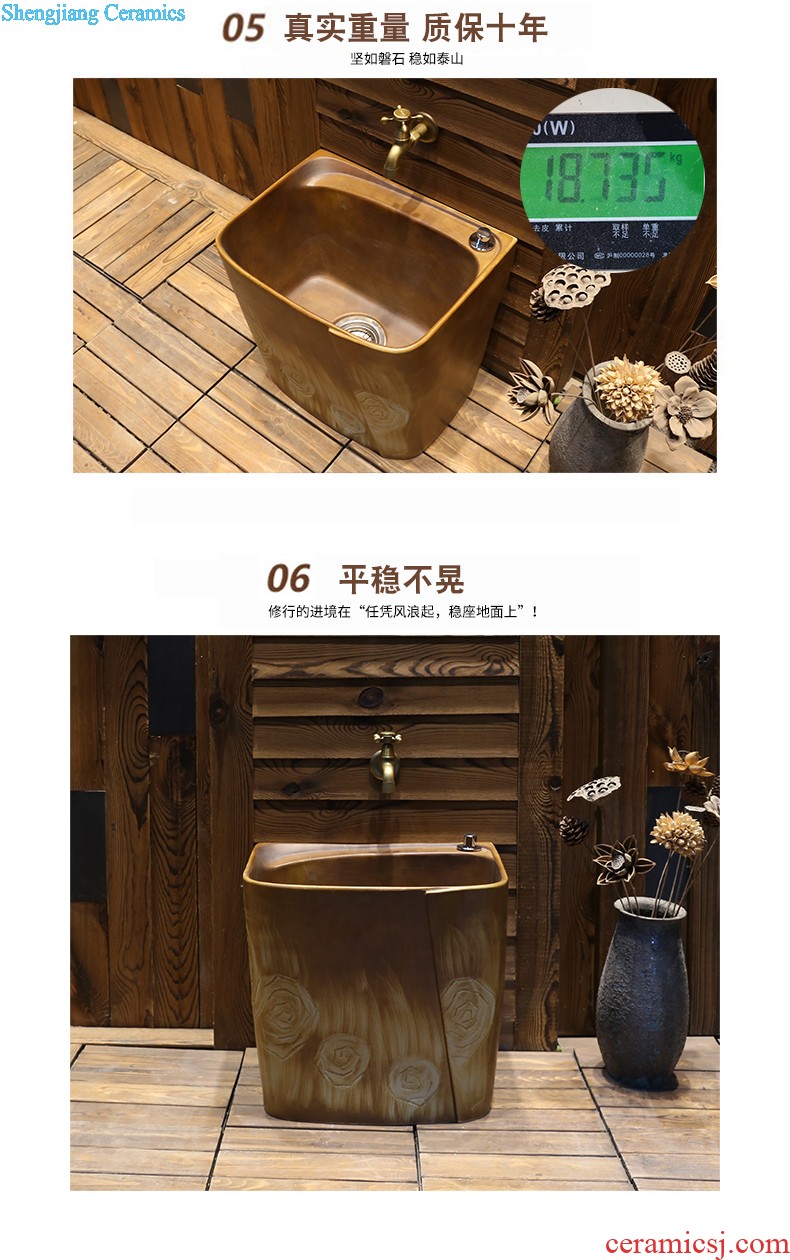 Jia depot Ceramic art stage basin of restoring ancient ways Creative Chinese lavatory toilet lavabo basin that wash a face