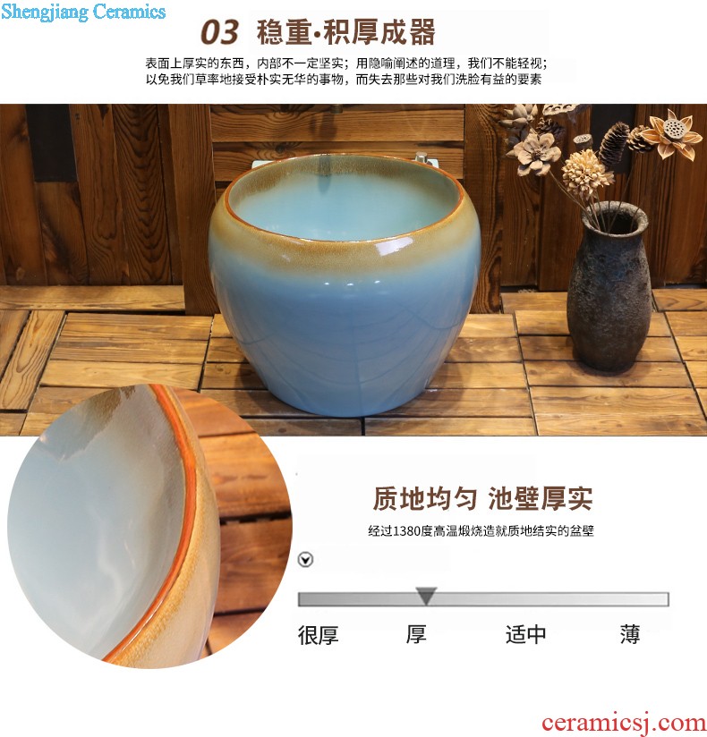 Jia depot bathroom basin character ceramic plate to wash your hands Creative arts restoring ancient ways is archaize stage basin basin basin