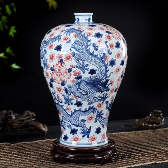 Jingdezhen ceramic manual Chinese antique blue and white porcelain vase household decorative porcelain vases furnishing articles furnishing articles arranging flowers