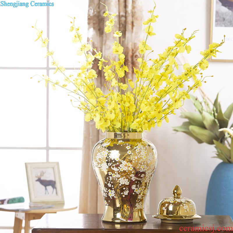 Jingdezhen ceramics hand-painted enamel vase large Chinese flower arrangement is an art that sitting room adornment table surface furnishing articles