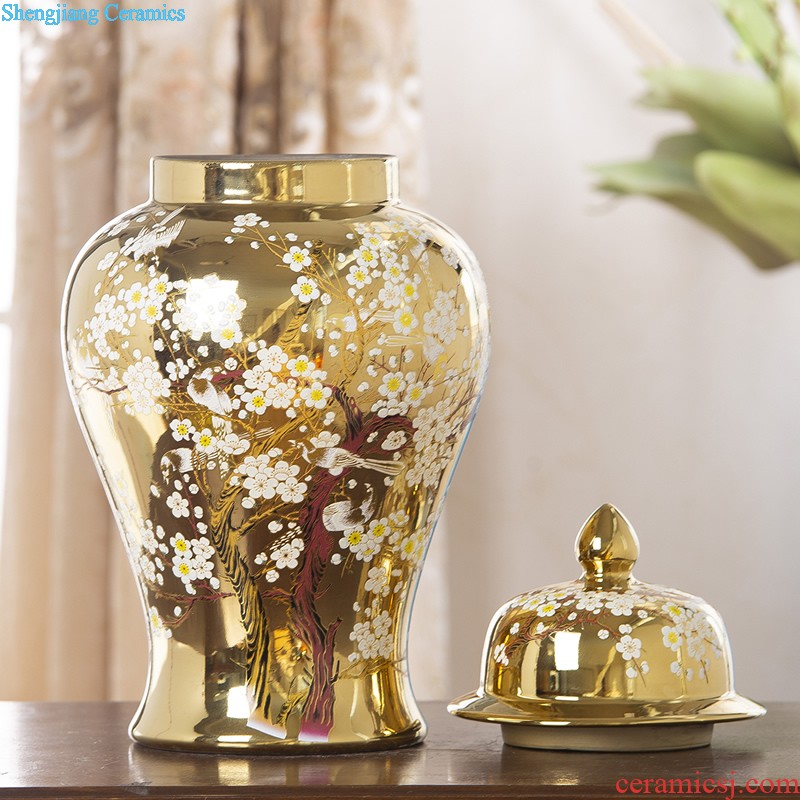 Jingdezhen ceramic contracted white rope vase Small pure and fresh and dried flowers flower arrangement sitting room place home decoration