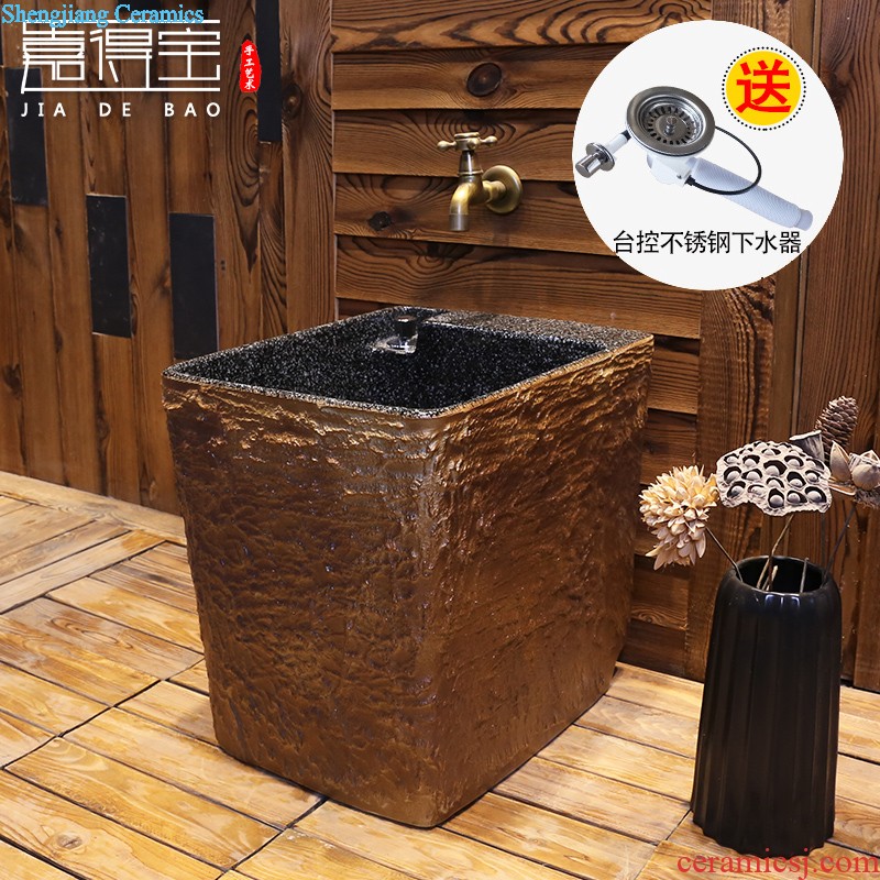 Jia depot basin of restoring ancient ways round the stage Ceramic sinks balcony sink Chinese creative toilet basin