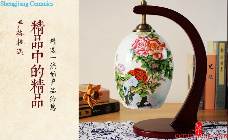 Jingdezhen ceramic decorative furnishing articles aquarium bowl lotus lotus lotus tortoise cylinder pot sitting room feng shui goldfish bowl