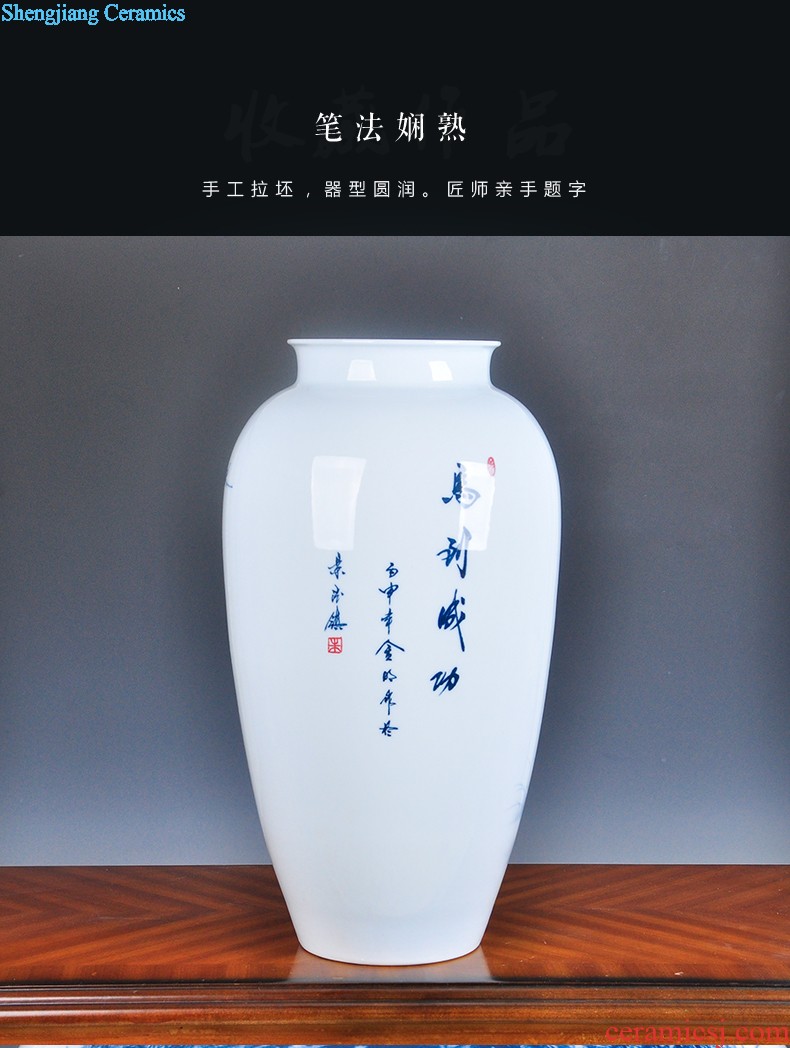 Ears the best vintage vase collection handicraft furnishing articles rich ancient frame manual coloured drawing or pattern of jingdezhen ceramics decoration