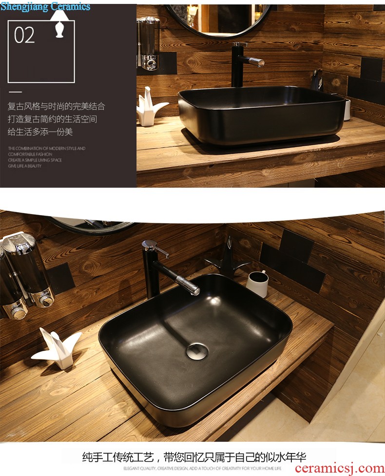 Jia depot to restore ancient ways the stage basin square art ceramic lavabo toilet wash basin basin sinks household