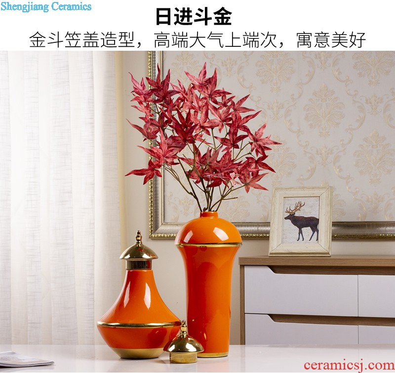 Jingdezhen ceramic hand-painted vases furnishing articles celebrity master new Chinese style household act the role ofing is tasted the sitting room porch place by hand