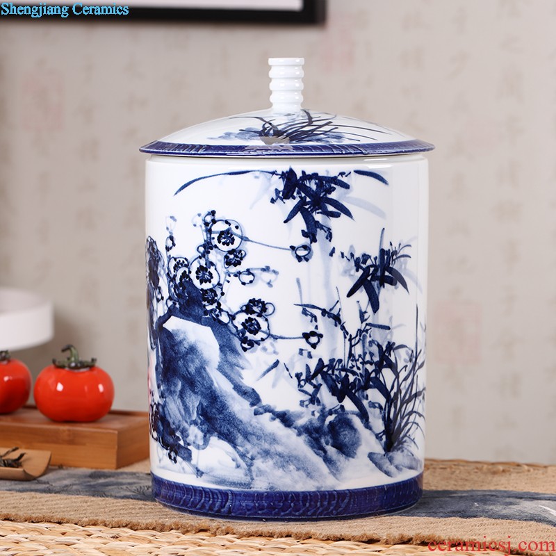 Jingdezhen tea caddy sealed tank size 1 catty installed storage POTS storage jar of pickles grain ceramic pot