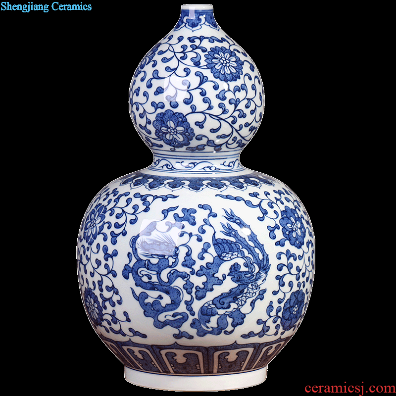 A large box of jingdezhen ceramic tea caddy hand-painted storage POTS of blue and white porcelain POTS sealed storage POTS