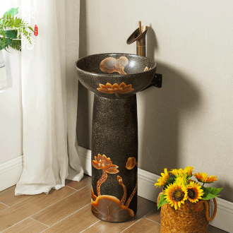 M beautiful ceramic column type lavatory basin one-piece floor column column toilet lavabo balcony