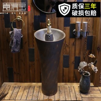 Jia depot outdoor balcony column basin sinks Ceramic basin bathroom floor vertical integration the sink