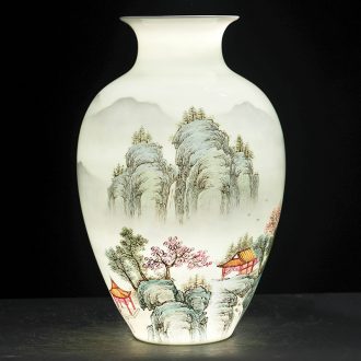 Jingdezhen blue and white porcelain vase penjing masters hand draw a tiger sitting room TV cabinet decoration decoration of Chinese style household