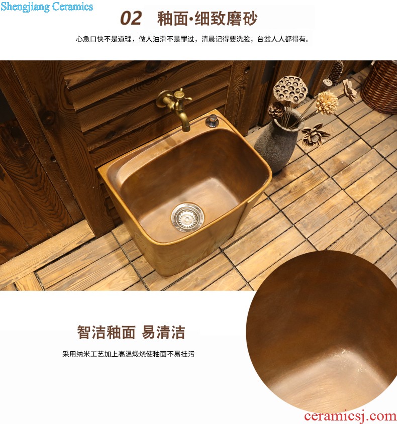 Jia depot Ceramic art stage basin of restoring ancient ways Creative Chinese lavatory toilet lavabo basin that wash a face