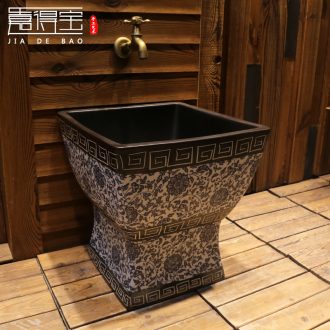 Jia depot basin of Chinese style restoring ancient ways art stage oval Ceramic toilet lavatory basin household style of the ancients