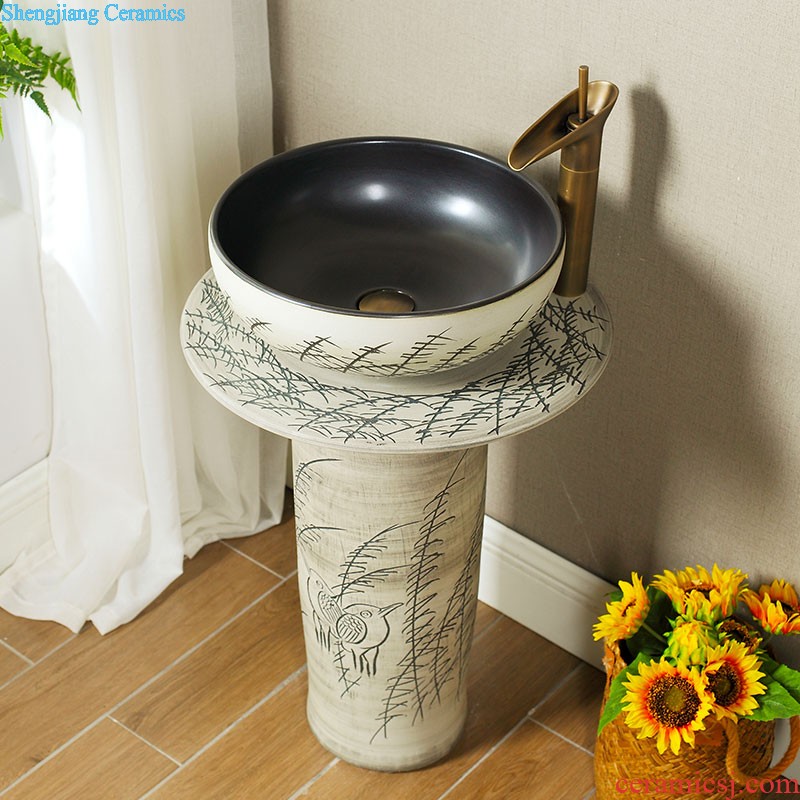 M beautiful ceramic art basin mop mop pool ChiFangYuan one-piece mop pool 42 cm diameter Indus