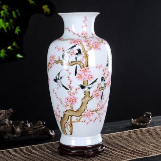 Jingdezhen ceramics hand-painted antique blue and white porcelain vase furnishing articles sitting room home decoration of Chinese style restoring ancient ways of handicraft