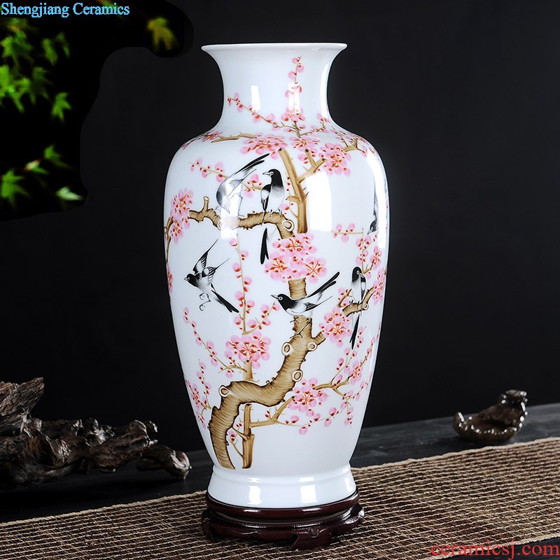 Jingdezhen ceramics hand-painted antique blue and white porcelain vase furnishing articles sitting room home decoration of Chinese style restoring ancient ways of handicraft