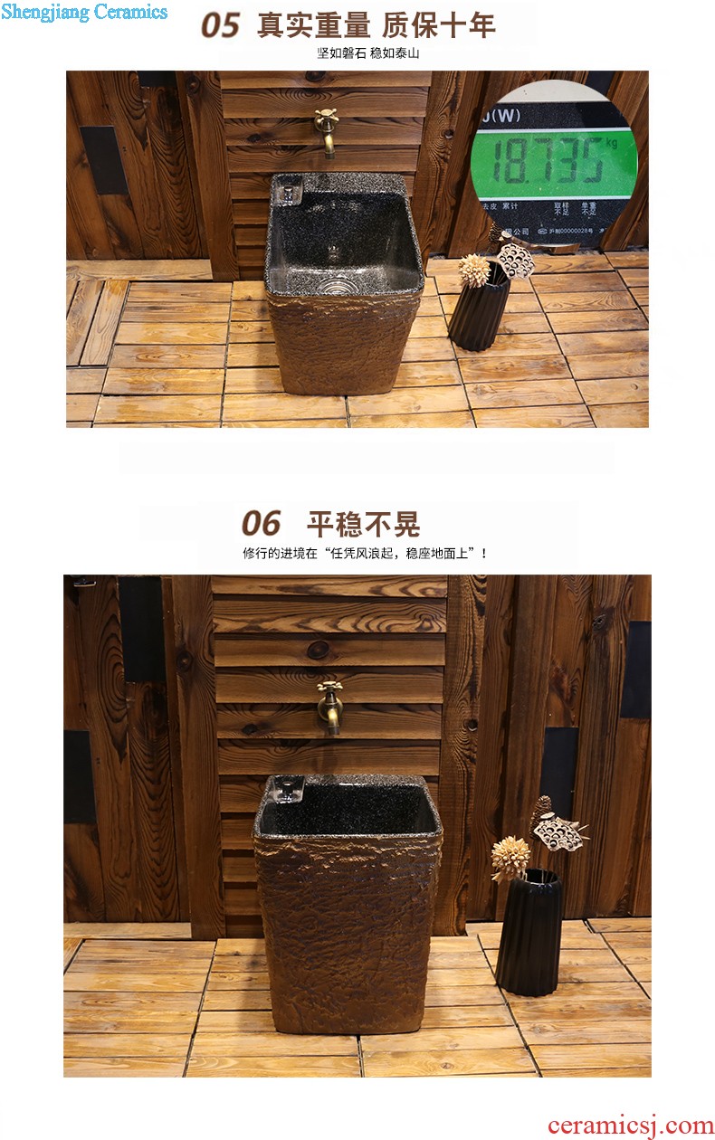 Jia depot basin of restoring ancient ways round the stage Ceramic sinks balcony sink Chinese creative toilet basin