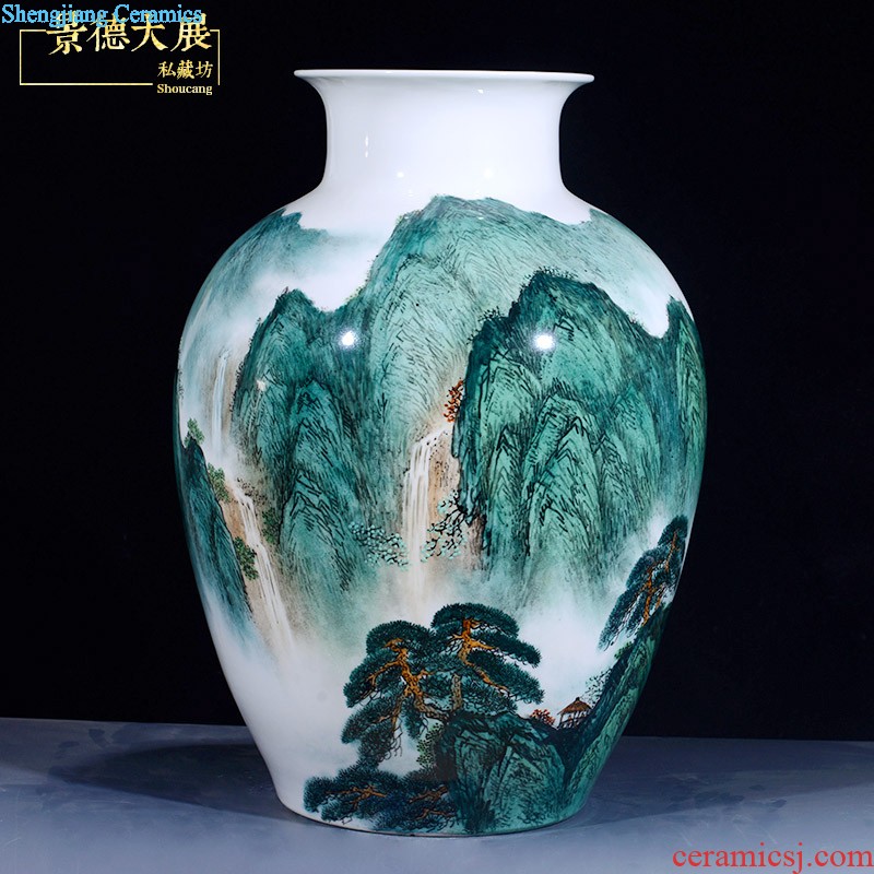 Jingdezhen ceramic thin body is hand-painted vases, furnishing articles MeiKaiWuFu home wine sitting room adornment ornament