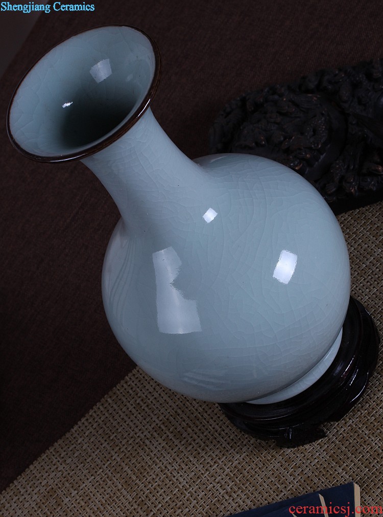 Simple black white vase furnishing articles sitting room TV ark flower arranging, jingdezhen ceramics european-style soft adornment