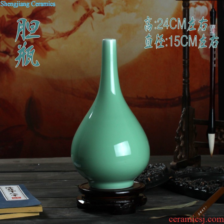 Jingdezhen ceramics Exquisite hollow out of blue and white porcelain vase The sitting room double craft ornaments furnishing articles by hand