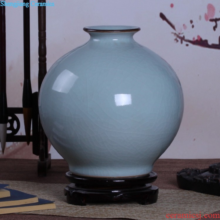 Simple black white vase furnishing articles sitting room TV ark flower arranging, jingdezhen ceramics european-style soft adornment