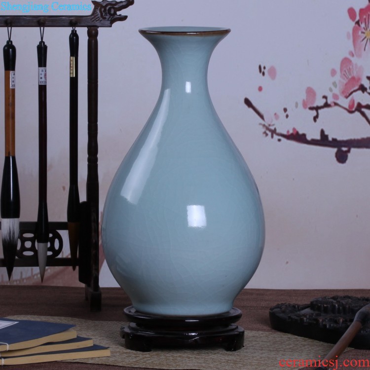 Simple black white vase furnishing articles sitting room TV ark flower arranging, jingdezhen ceramics european-style soft adornment