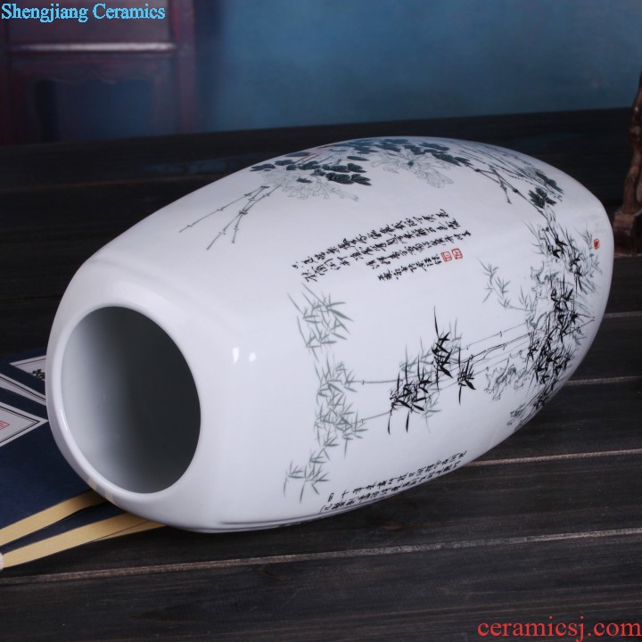 Jingdezhen ceramics flower vase new Chinese style restoring ancient ways is sitting room home rich ancient frame adornment handicraft furnishing articles