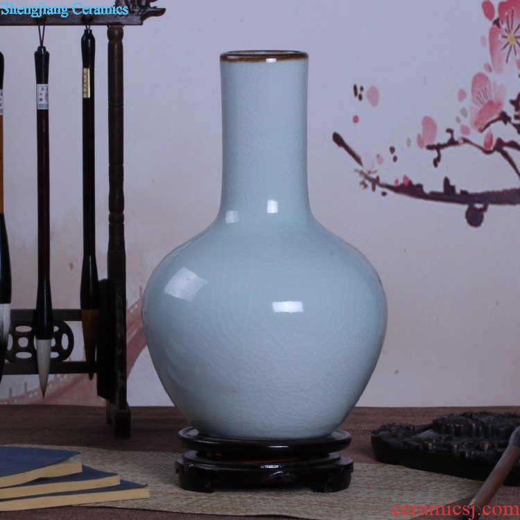 Simple black white vase furnishing articles sitting room TV ark flower arranging, jingdezhen ceramics european-style soft adornment