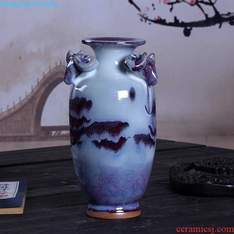 New Chinese style ceramic vase flower arranging dried flowers sample room TV cabinet table furnishing articles the sitting room porch soft decoration