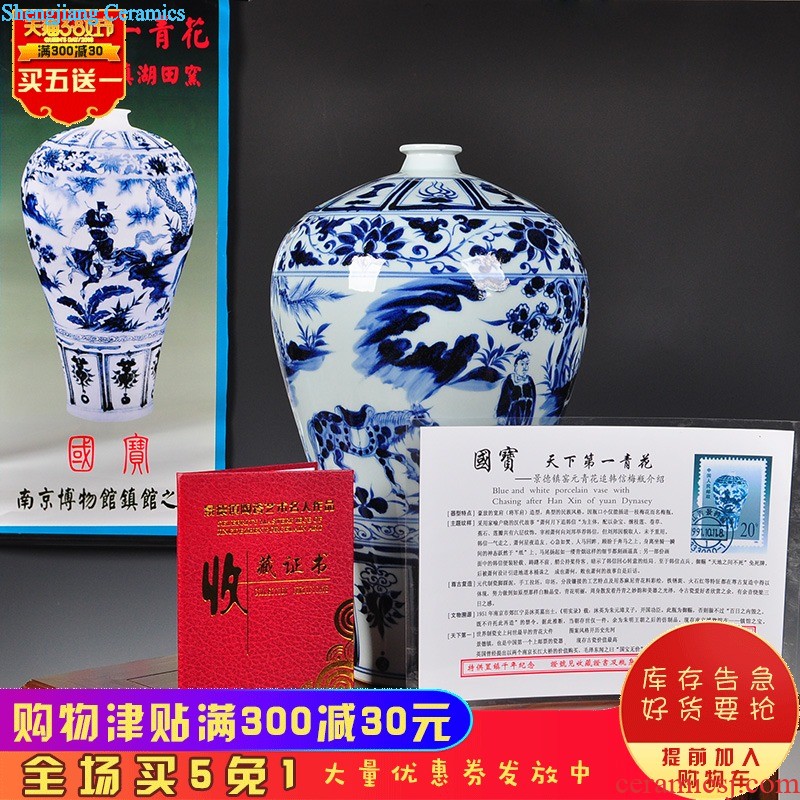 TV ark type of jingdezhen ceramics hand-painted peony vases sitting room adornment household handicraft furnishing articles restoring ancient ways