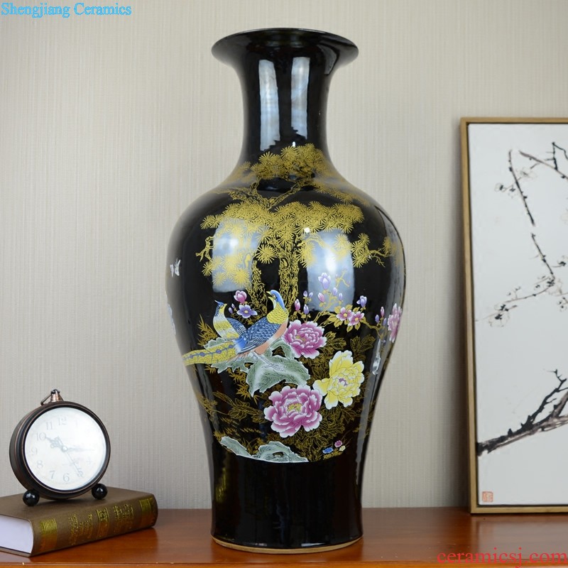 Jingdezhen ceramics hand-painted vases, large living room club hotel Chinese style household soft adornment porch place