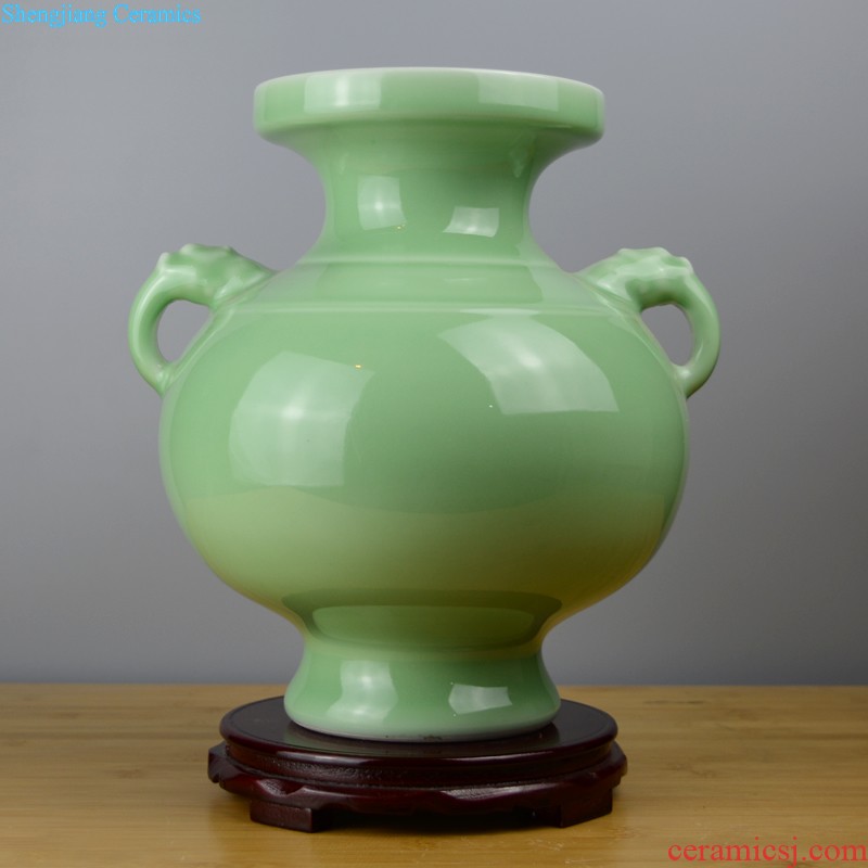 Jingdezhen ceramic smoked incense burner aromatherapy furnace large ancient longquan celadon tower joss stick for the Buddha temple supplies