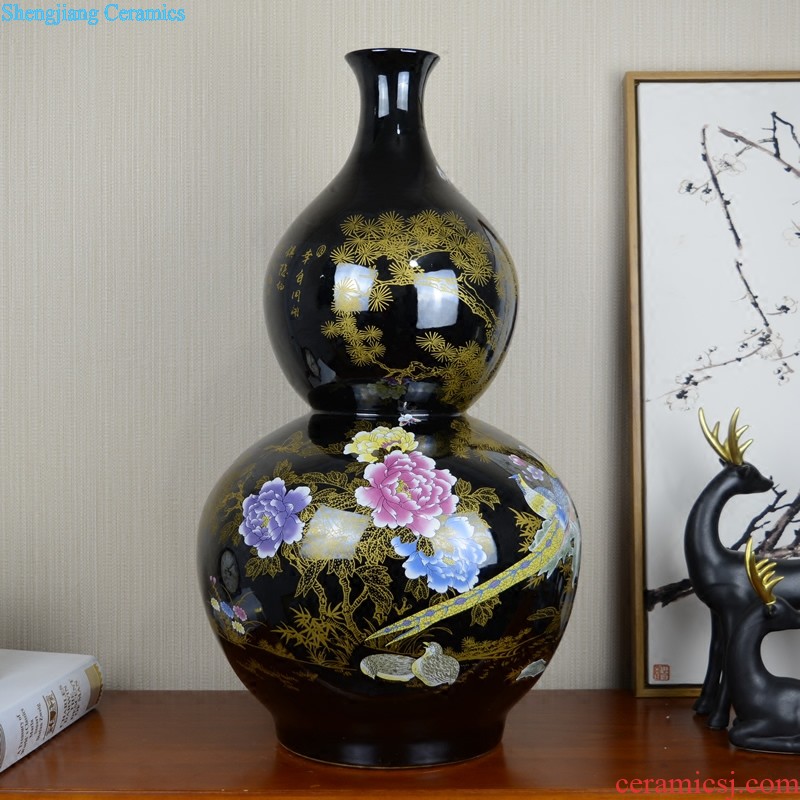 Jingdezhen ceramics hand-painted vases, large living room club hotel Chinese style household soft adornment porch place